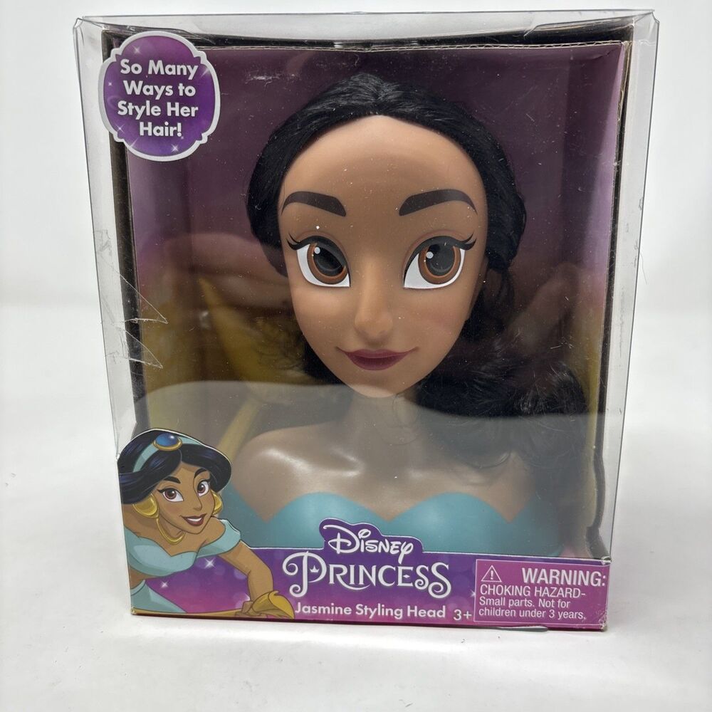 Disney Princess Jasmine Styling Head With Brush Doll NIB